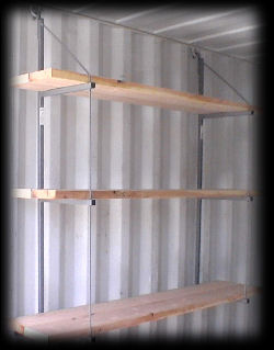 Shipping Container / Cargo Container Shelving Brackets / Pipe